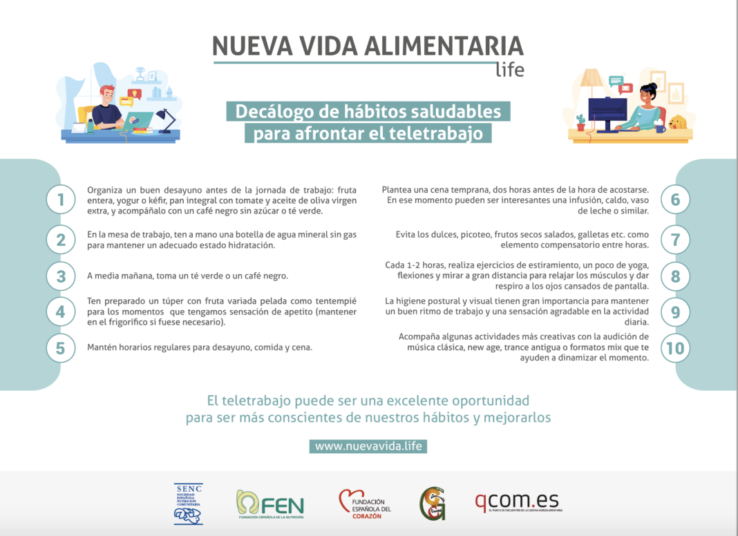 Foto de Decálogo de hábitos saludables y teletrabajo