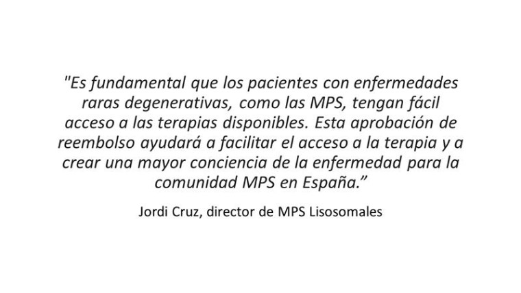 Foto de Cita de Jordi Cruz, director de MPS Lisosomales