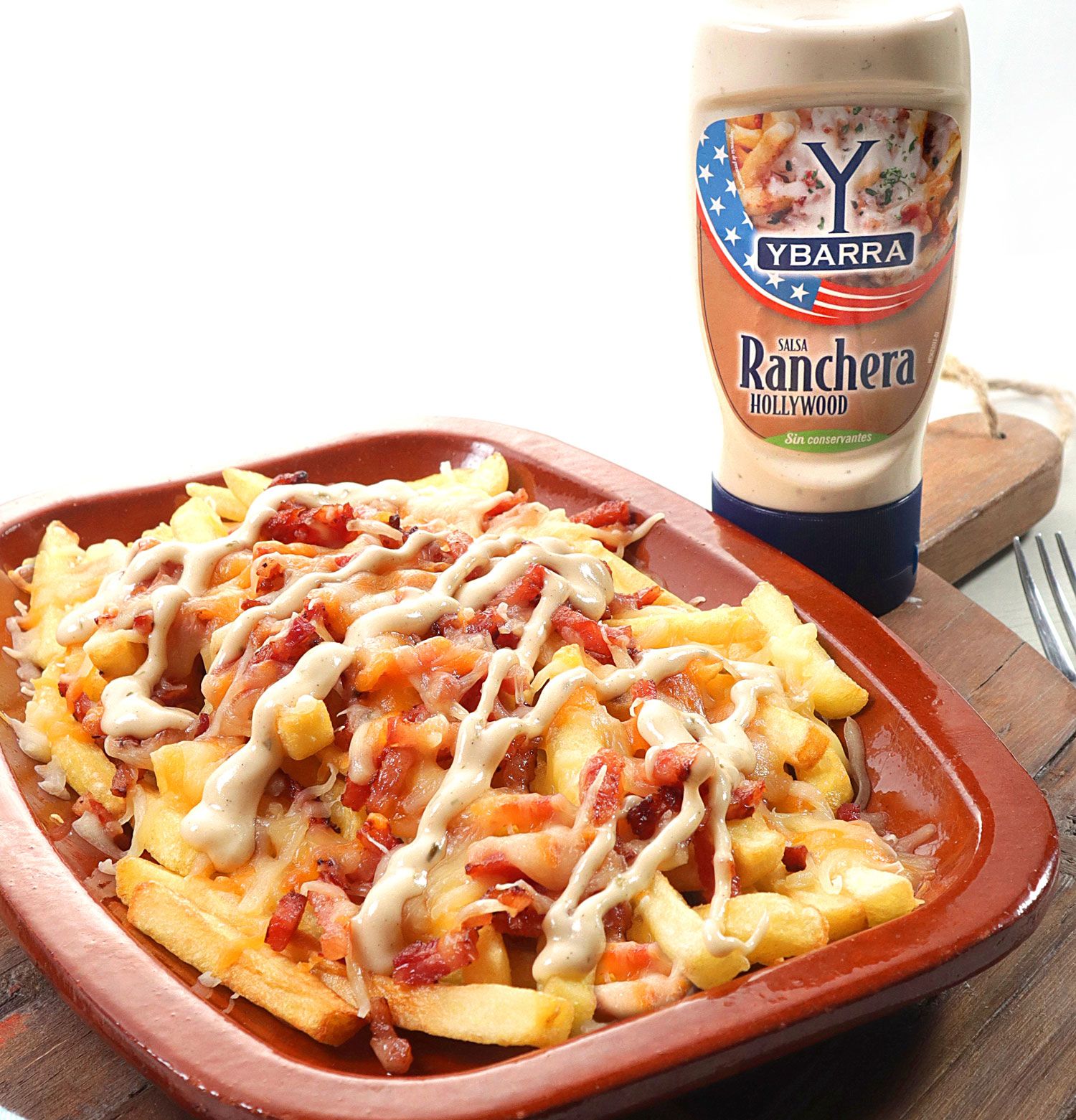 Las patatas fritas con Salsa Ranchera Ybarra son todo un éxito