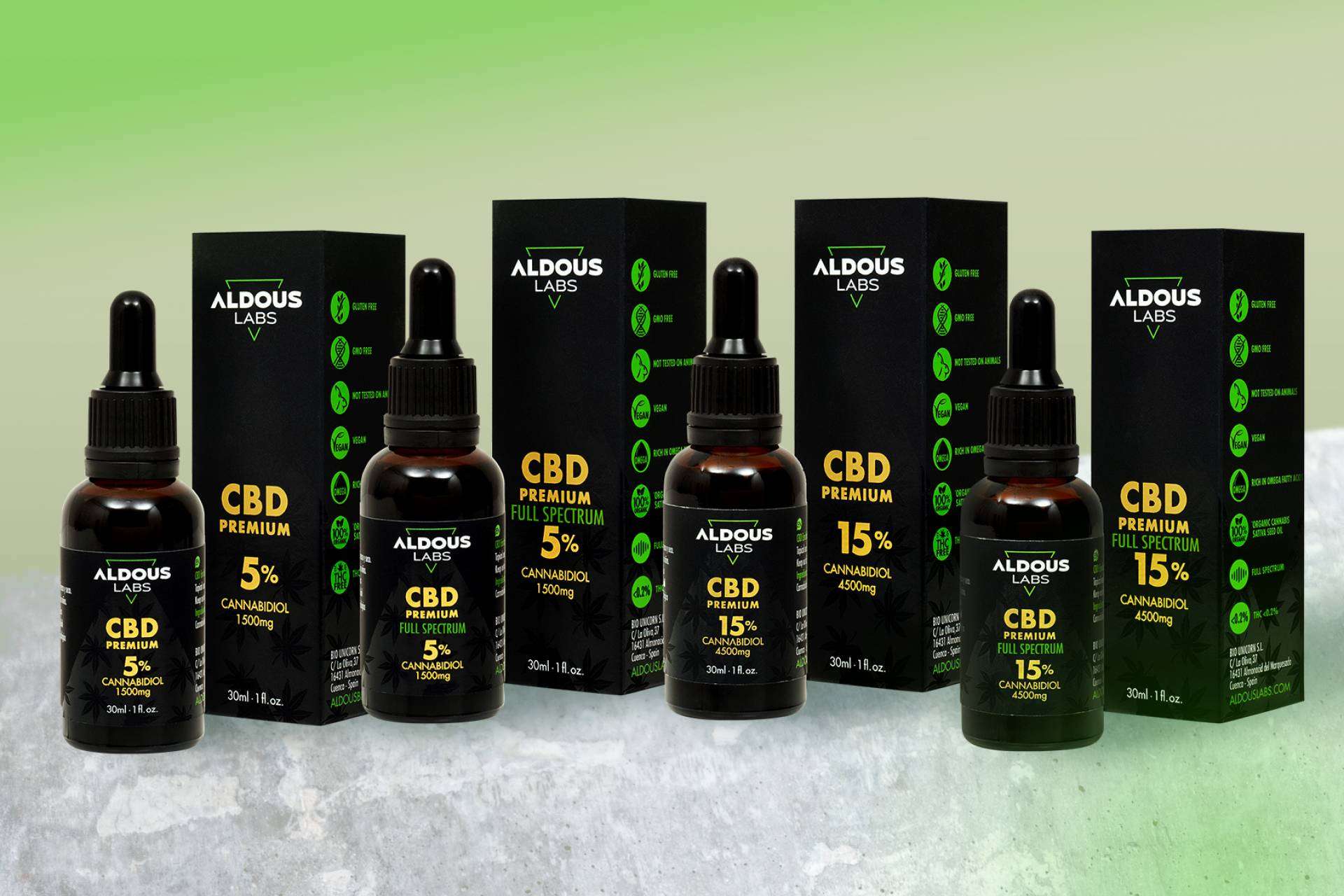 Aldous Bio rebaja los precios de sus aceites con CBD en su web y en distintos marketplaces