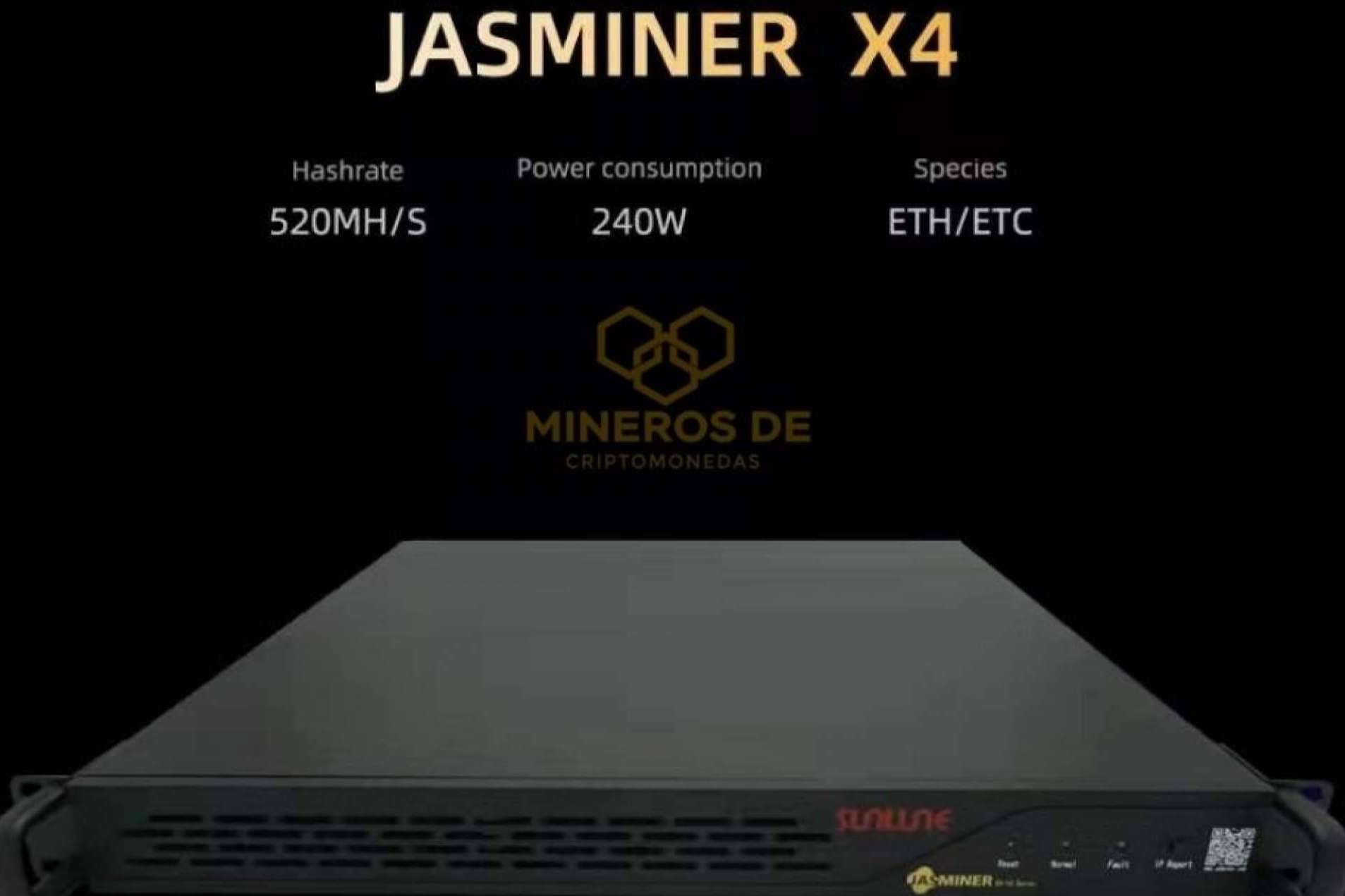 Jasminer X4-Q, un producto de tecnología de alto rendimiento para minar criptomonedas, por la compañía Mineros de Criptomonedas