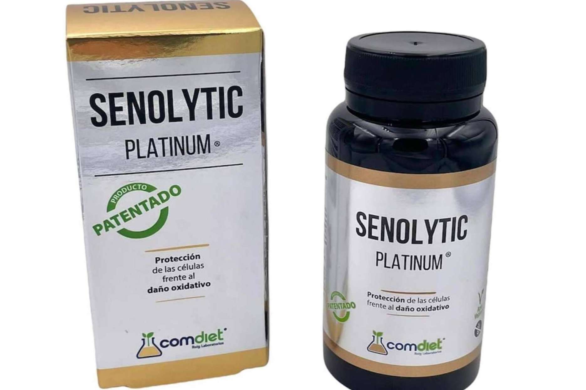 El complemento alimenticio de Comdiet Roig Laboratorios para combatir el envejecimiento con la eliminación de las células senescentes, Senolytic Platinium