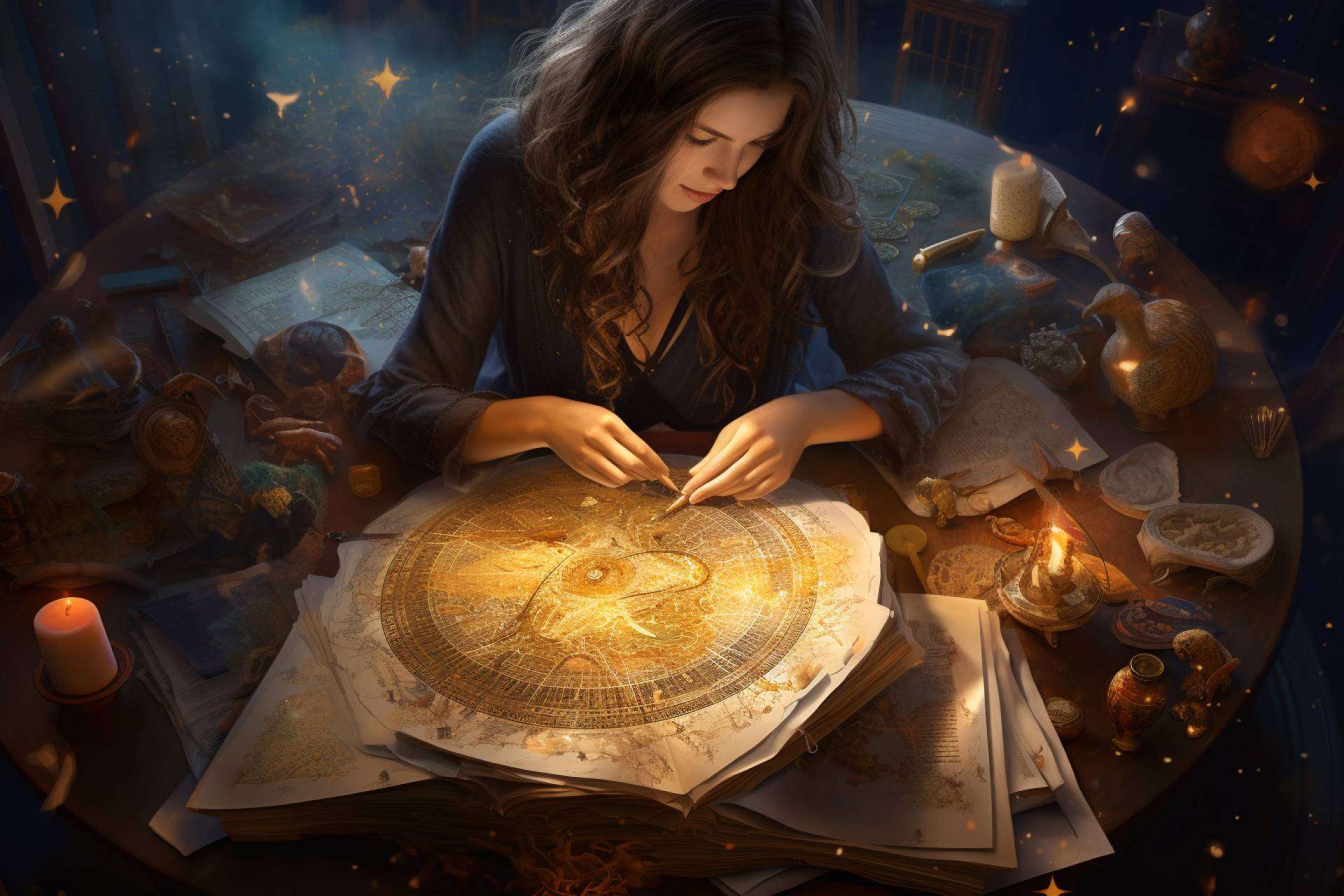 Información sobre la carta natal, en Los Arcanos